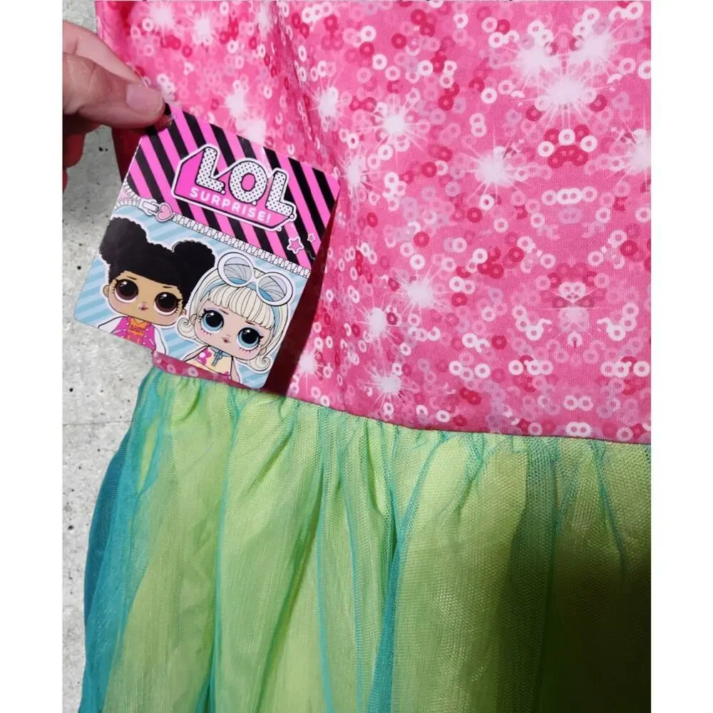 L.O.L. Surprise! Girls Hooded Tutu Dress XL 14/16 Halloween Costume Cosplay
